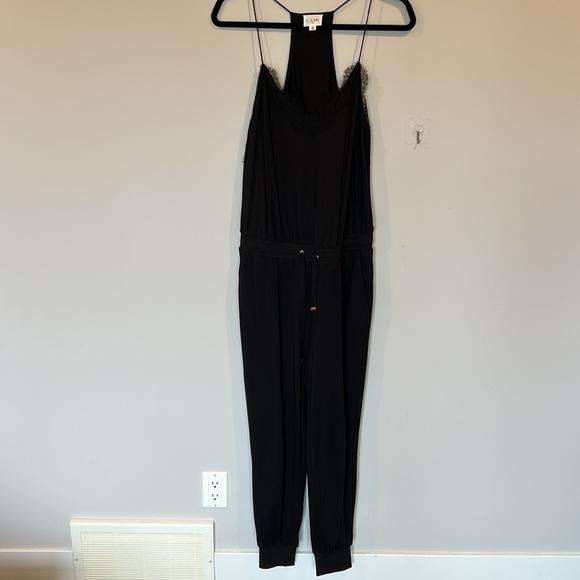 Cami NYC Estella Racerback Black Lace Trim Jumpsuit - Picture 7 of 15